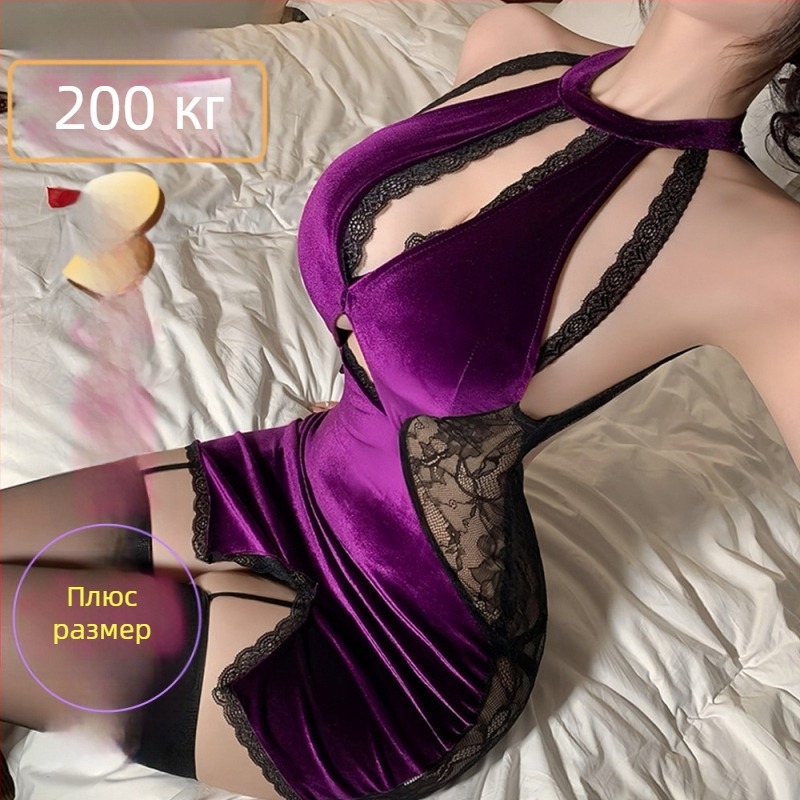 Cheongsam бельо за жени – прозрачно дантелово изпълнение с цепка, полиестерна материя, съдържание 95–100% полиестер