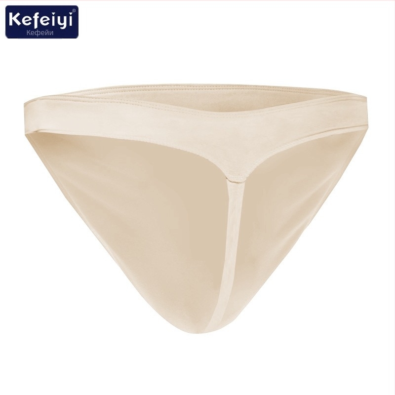 Мъжки памучни прашки за танцови изпълнения, стил thong, средна талия, едноцветни, основен плат 90-95% памук, подплата 95-100% памук