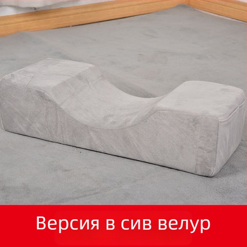 U-образена възглавница за шията с паметна пяна и кристално кадифено покритие, модерен минималистичен дизайн, за възрастни, подходяща за странично спане