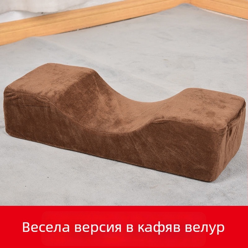 U-образена възглавница за шията с паметна пяна и кристално кадифено покритие, модерен минималистичен дизайн, за възрастни, подходяща за странично спане