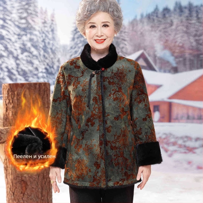 Дамско палто от изкуствен пух - флорален принт, елегантен стил за делово облекло, съдържа 94% полиестер и 6% еластан, без гладене