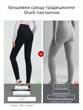 Безшевни женски клинове със стягане на корема и повдигане на задните части, дължина 9/10, материя полиестер-йлон, есен 2025