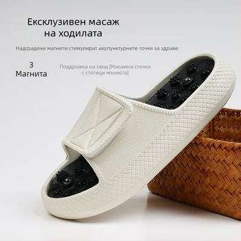 Мъжки чехли за акупресия с EVA горна част и EVA подметка, леки за плаж и открито, инжекционна изработка, пролет 2025