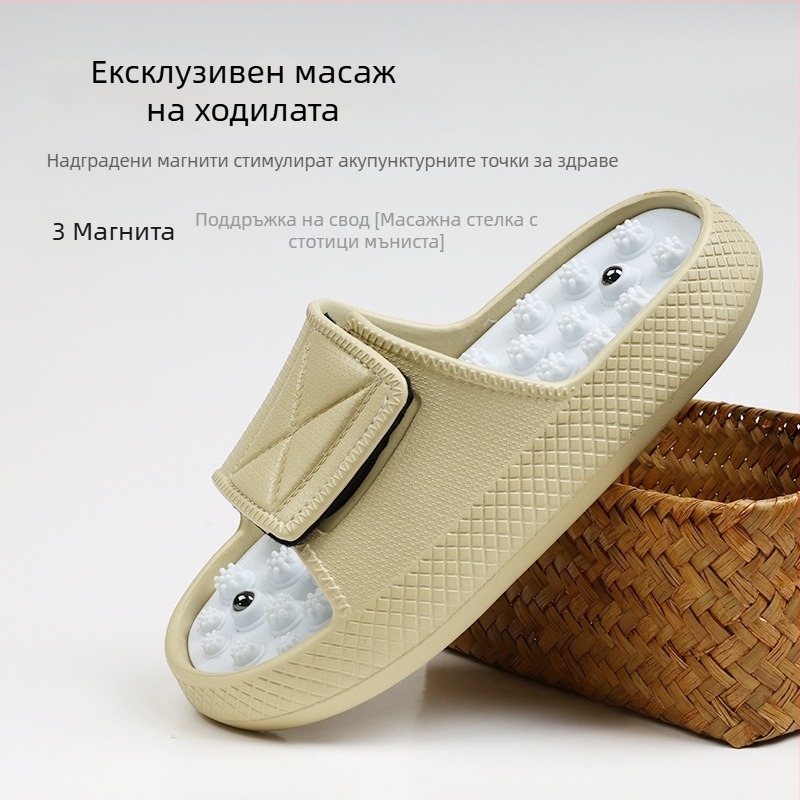 Мъжки чехли за акупресия с EVA горна част и EVA подметка, леки за плаж и открито, инжекционна изработка, пролет 2025