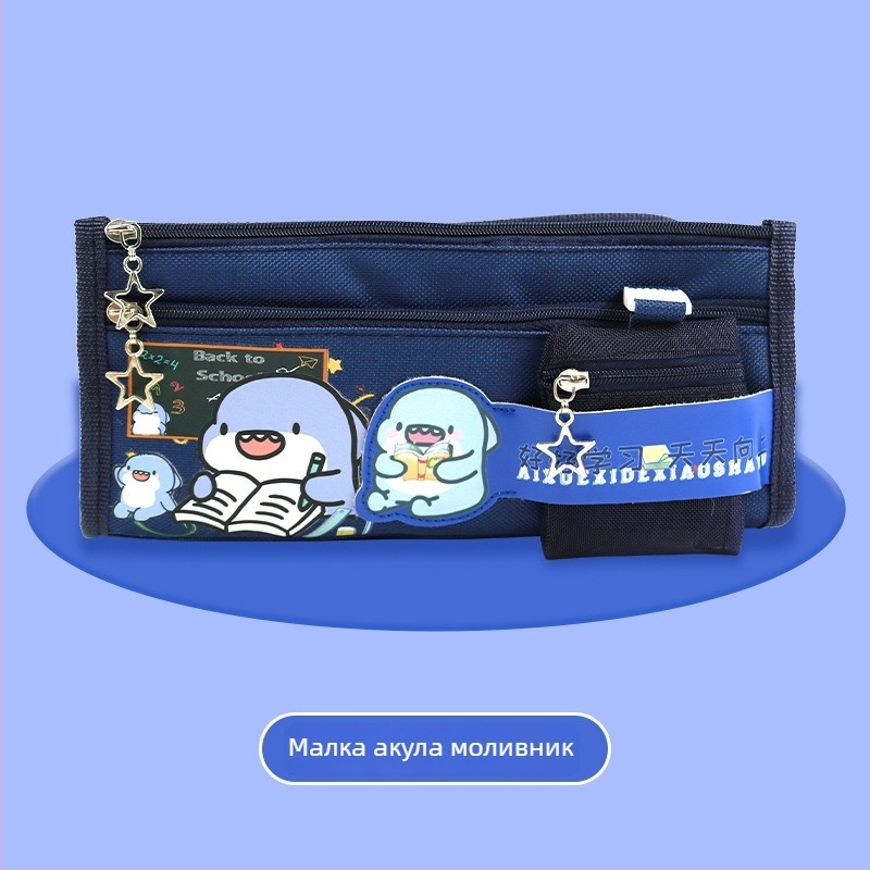 Пикачу калъф за моливи с голям капацитет – ученическа канцелария, платно, марка Anime, корейски стил