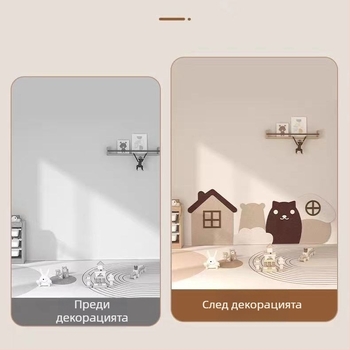 Стенен стикер - минималистичен геометричен модел, 3D фон за декорация