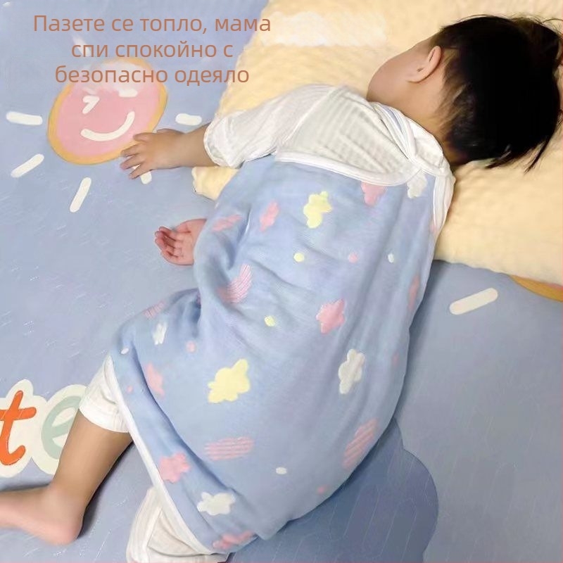 Бебешка коремна завивка – чист памук, тънка за пролет-лято, подходяща за сън, защита от настинка и дърпане на завивката