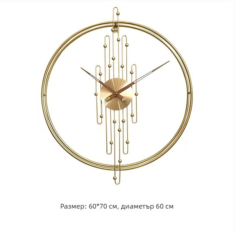 Odik стенен часовник, кръгъл метален циферблат, LED дисплей, плавен ход, батерийно захранване, едностранен