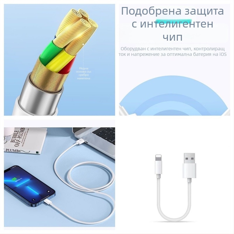 Кабел за PD бързо зареждане и пренос на данни за Apple iPhone 14/13/12/11/8/7/6 — Junlang Pd fast charging cable