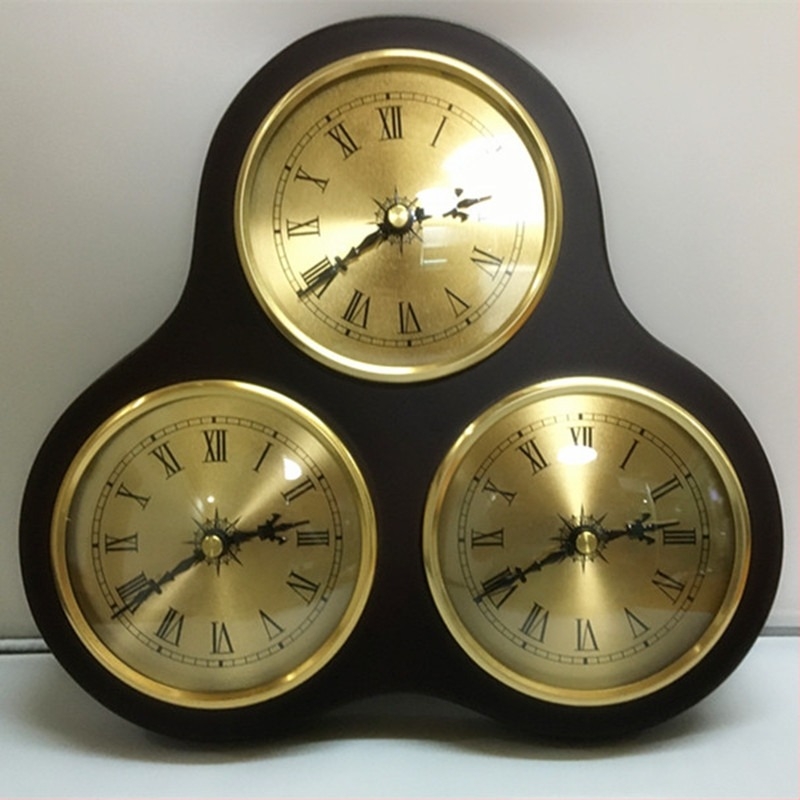 Стенно часовник с метеорологична станция, термометър, хигромер, барометър, прогноза за времето, прозрачно стъкло