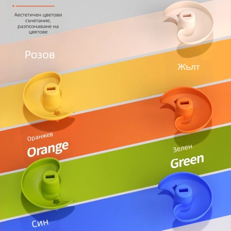 Бебешка образователна играчка: обръч за хвърляне с въртяща се топка по трасета, за деца 0–2 г., пластмасова, Equation Toys, 3C сертифицирана