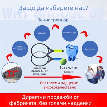 Meipin Dragon Тенис треньор — рамка от алуминиева сплав, нейлонови конци, самостоятелна тренировка с лента за отскок, комплект за начинаещи