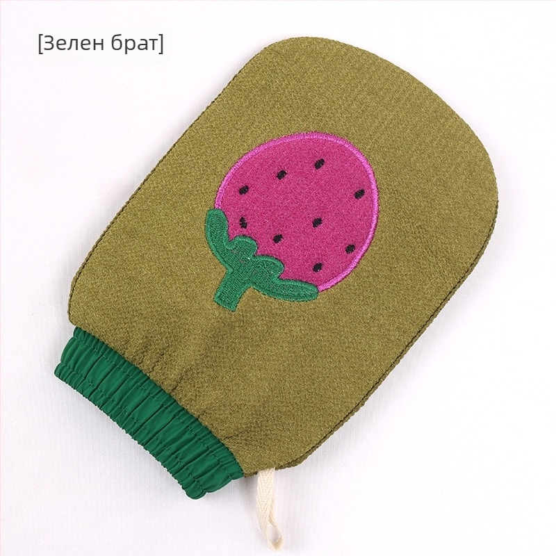 Хавлия за баня със ексфолираща средно-фина текстура, двустранно текстурирана повърхност, матов материал, бродиран дизайн