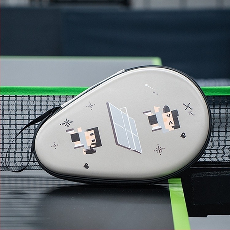 Калъф за ракета за тенис на маса с форма на тиква, еднослойна конструкция и пикселен дизайн — Материал: копринено цвете; Обработка: Няма; Бранд: Друго; Приложение: Тенис на маса