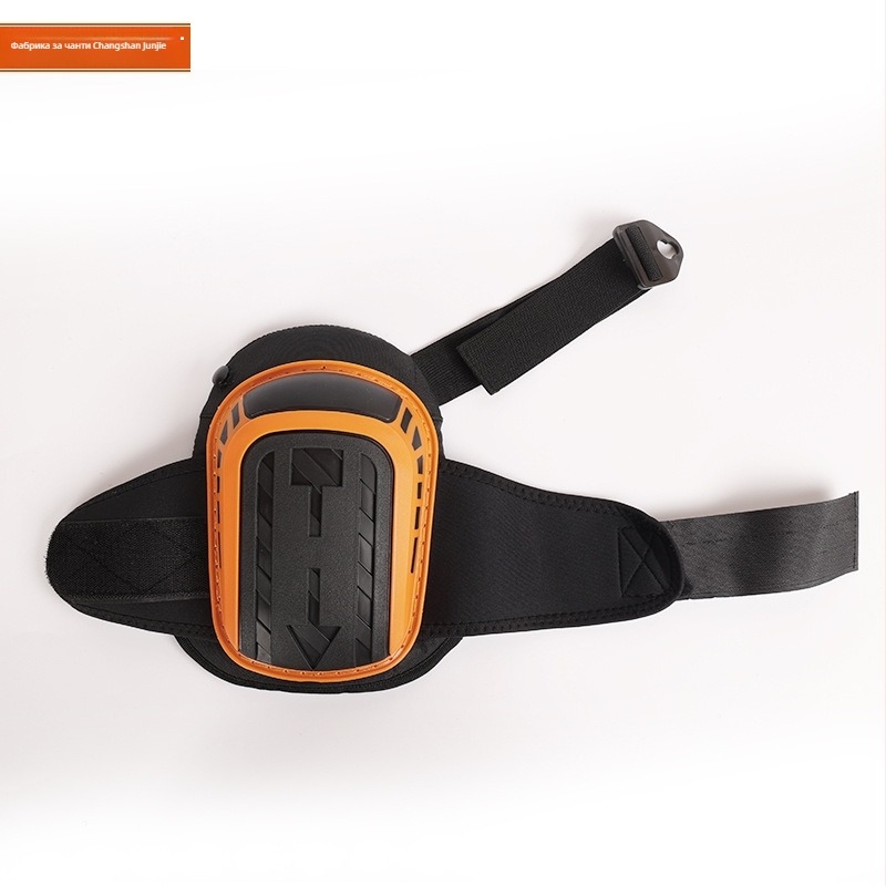 Коленни протектори за работа и градина: твърда TPE пластмасова обвивка, водоустойчива материя 900D, нейлонов велкро закопчване, дебела еластична лента, EVA подложка