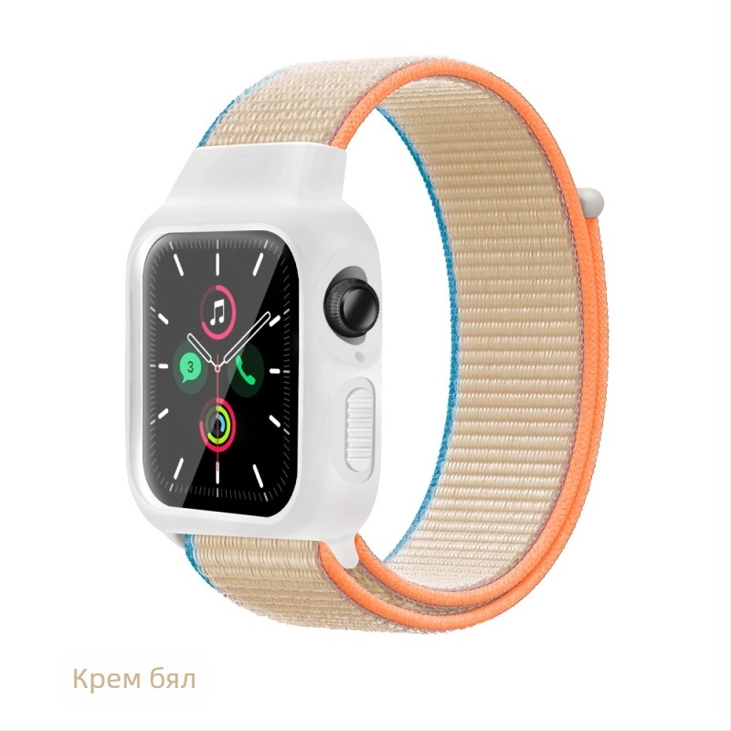 Apple Watch съвместим нейлонова Loop каишка с интегриран защитен калъф — комплект