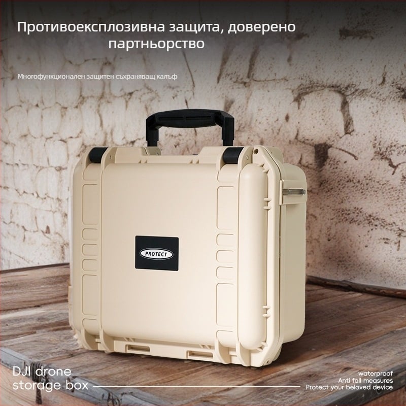 Пластмасова кутия за инструменти с защитен корпус за съхранение на инструменти и измервателни прибори; голям капацитет