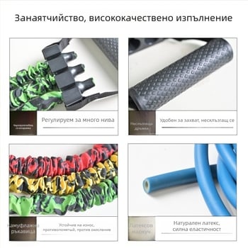 Chest Expander Pull Rope – Латекс, 25/105/135 lb, Тренировка на гръдни мускули, За възрастни