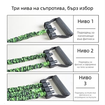 Chest Expander Pull Rope – Латекс, 25/105/135 lb, Тренировка на гръдни мускули, За възрастни