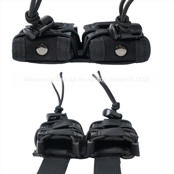 MOLLE-монтирана тактическа талийна чанта с двойно бързо освобождаване, нейлонова външна част, подплата от полиестер, проветлива, износоустойчива и разширяема за спорт на открито