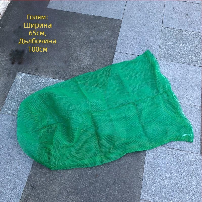 Нейлонова чанта за съхранение на риболовна мрежа — плътна мрежа, без халки, сгъваема, за риболовно оборудване