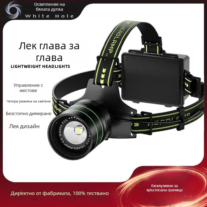 Челна LED лампа, 60W, 6000mAh, ръчно захранвана, 360° въртене, обхват до 500m