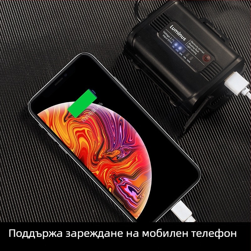 LED челна лампа USB зареждане, алуминиева сплав, LED източник, обсег над 500 м, ръчно захранване