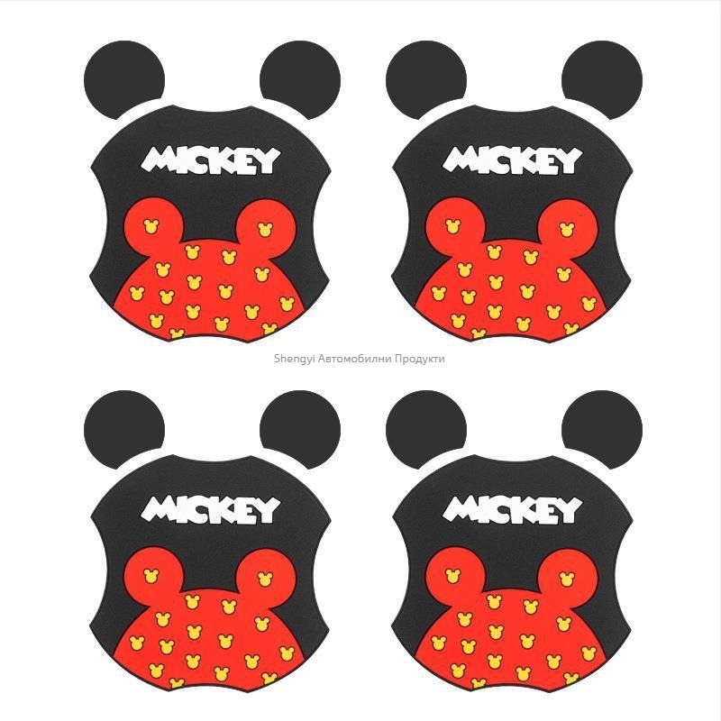 Shengyi силиконова защита за дръжката на автомобилната врата – самозалепваща се инсталация, карикатурен дизайн