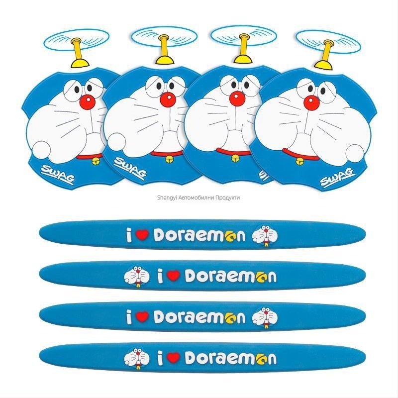 Shengyi силиконова защита за дръжката на автомобилната врата – самозалепваща се инсталация, карикатурен дизайн