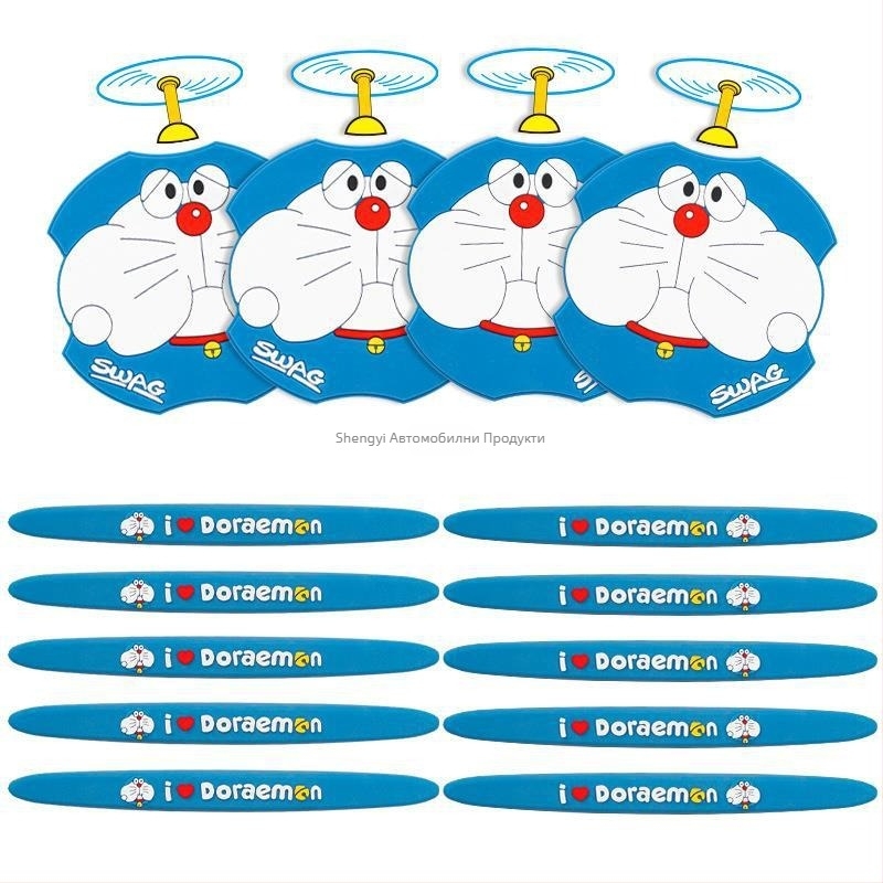 Shengyi силиконова защита за дръжката на автомобилната врата – самозалепваща се инсталация, карикатурен дизайн