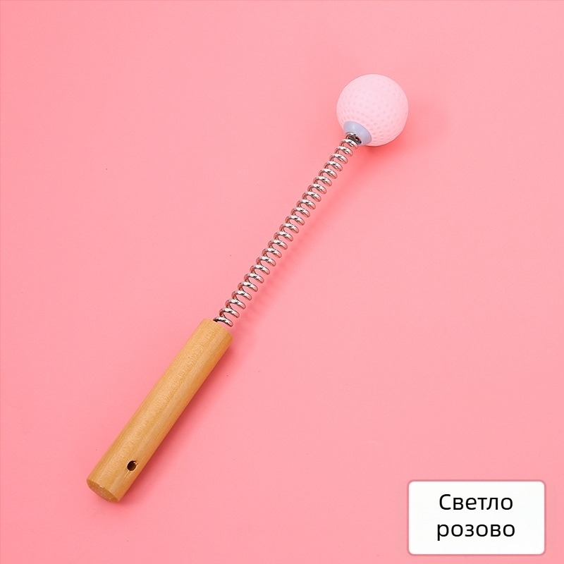 Масажен чук, силиконов пружинен масажор с форма на голф топка за масаж на гърба, преносим, 80 g за фитнес и релаксация