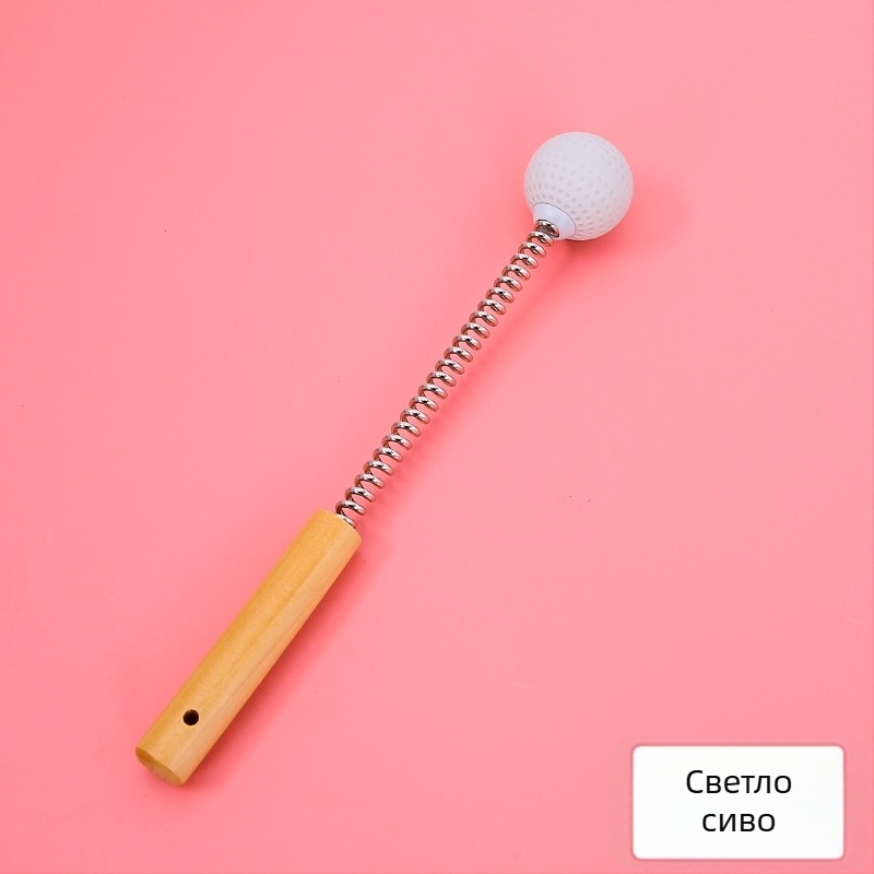 Масажен чук, силиконов пружинен масажор с форма на голф топка за масаж на гърба, преносим, 80 g за фитнес и релаксация