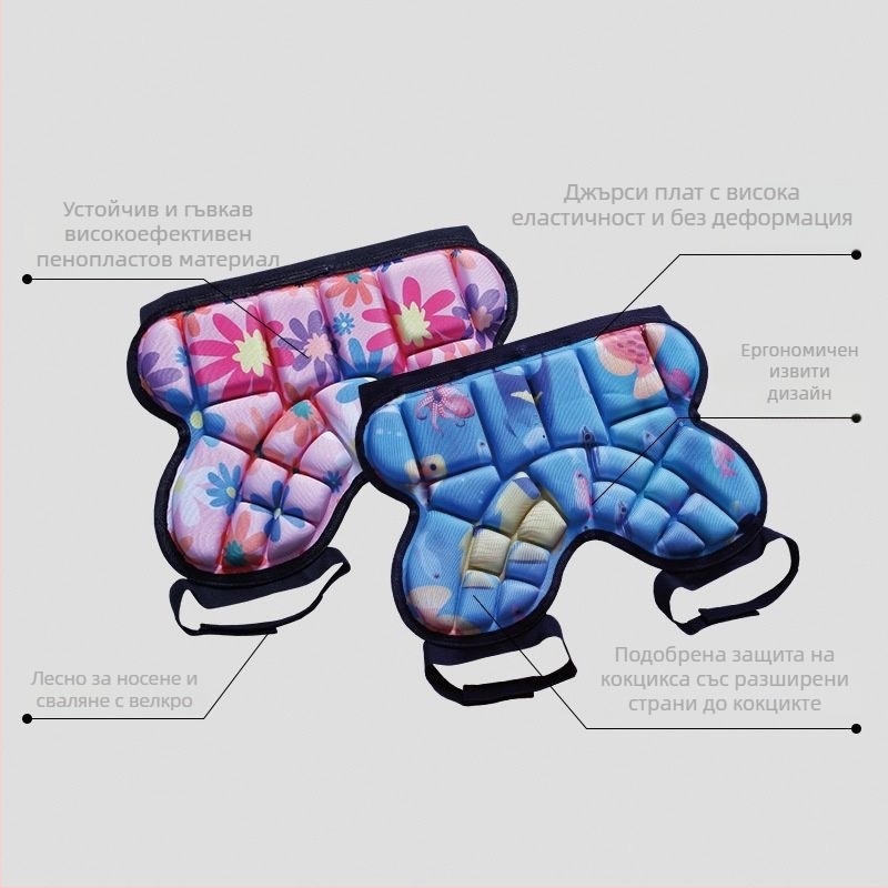 Комплект тазови предпазни подложки за деца и възрастни – удебелена възглавничка за ледено пързаляне и спортове на открито