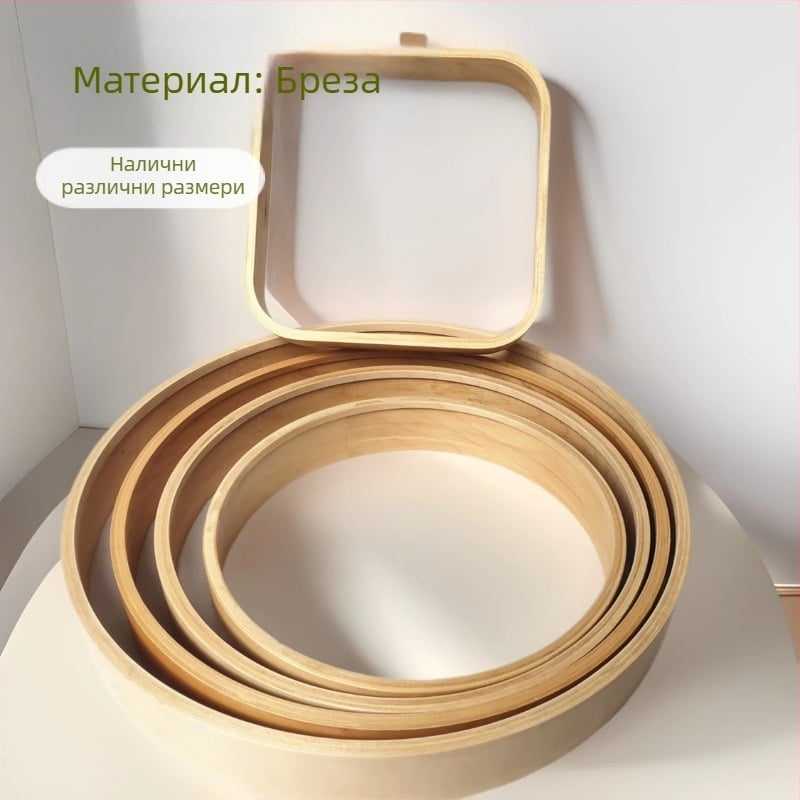 Дървен стенен часовник с рамка в японски стил - външна дървена рамка, декоративен кварцов часовник, кръгъл циферблат, стенен монтаж