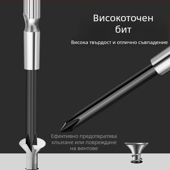 Комплект отвертки за часовници с кръстовидни и плоски накрайници, висока твърдост въглеродна стомана, за ремонт и разглобяване на часовници