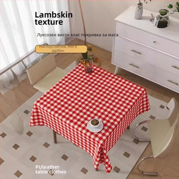 Еднократна пластмасова покривка за маса, супер дебела, с шахматен дизайн, водоустойчива и маслоустойчива, с възможност за печат на лого