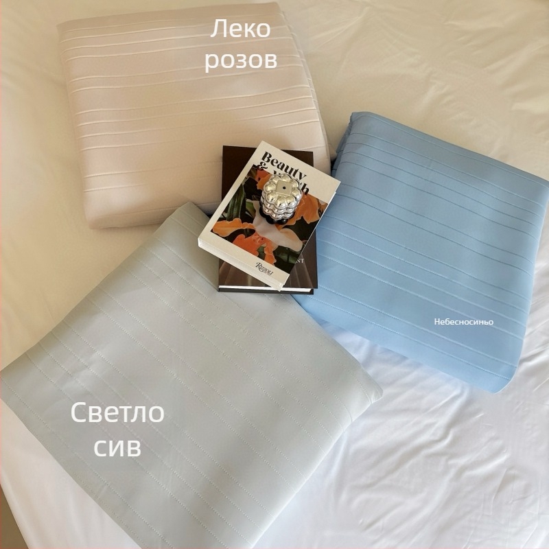 Мат комплект от вискоза и ледено коприна – сгъваем, модерен минимализъм, печатова тъкан