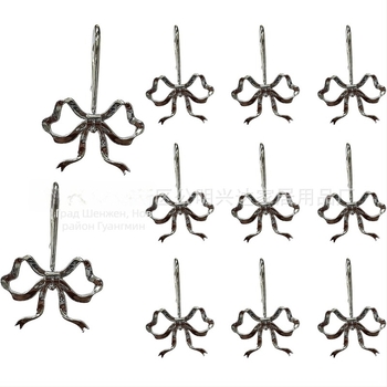 Кука за завеси с форма на лък – Желязо и цинкова сплав, модерен минимализъм, декоративна халка за душ завеса