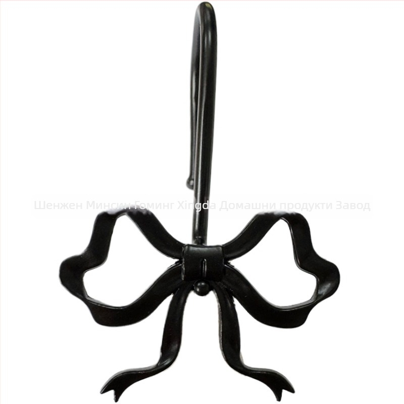 Кука за завеси с форма на лък – Желязо и цинкова сплав, модерен минимализъм, декоративна халка за душ завеса