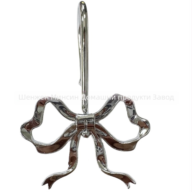 Кука за завеси с форма на лък – Желязо и цинкова сплав, модерен минимализъм, декоративна халка за душ завеса