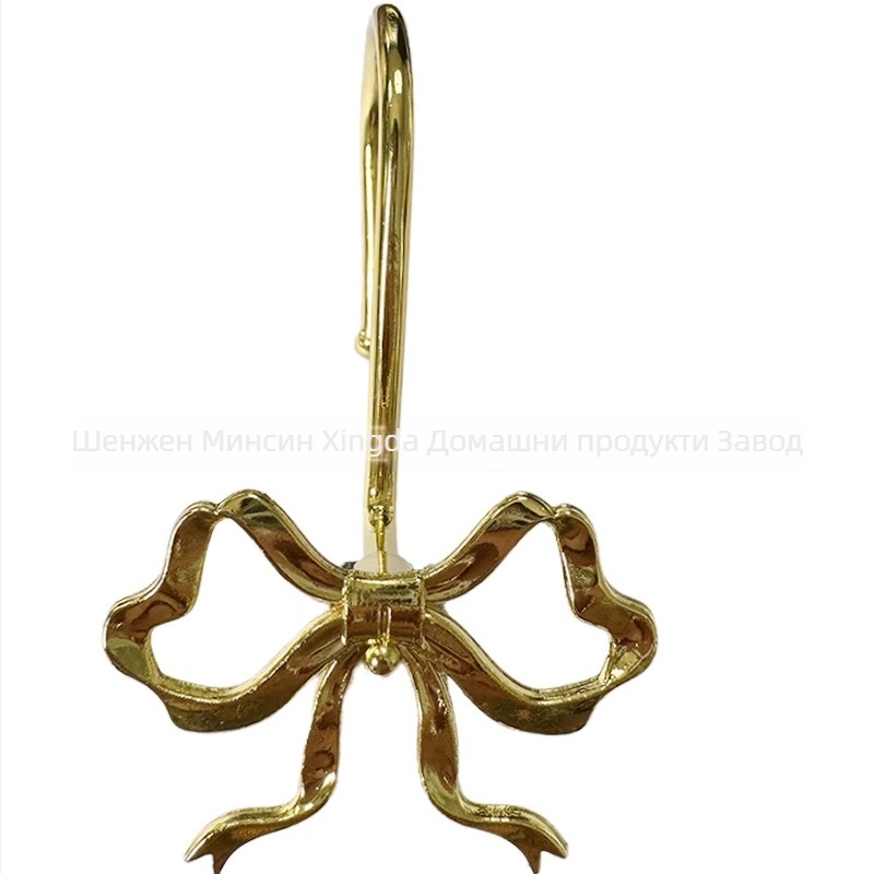 Кука за завеси с форма на лък – Желязо и цинкова сплав, модерен минимализъм, декоративна халка за душ завеса