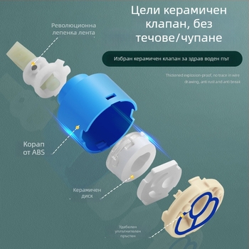 Кухненски смесител от неръждаема стомана 304, въртящ се, еднокранов, керамичен клапан, вход 20 мм