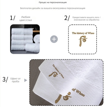 Комплект кърпи за баня от 100% памук в подаръчна кутия, възможност за печат на лого, 580 г, 16s прежда