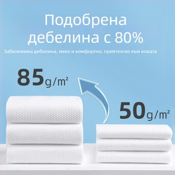 Еднократна банна кърпа, индивидуално опакована, 100% вискозно влакно, растителни влакна, абсорбция 0–5 с, персонализирана обработка