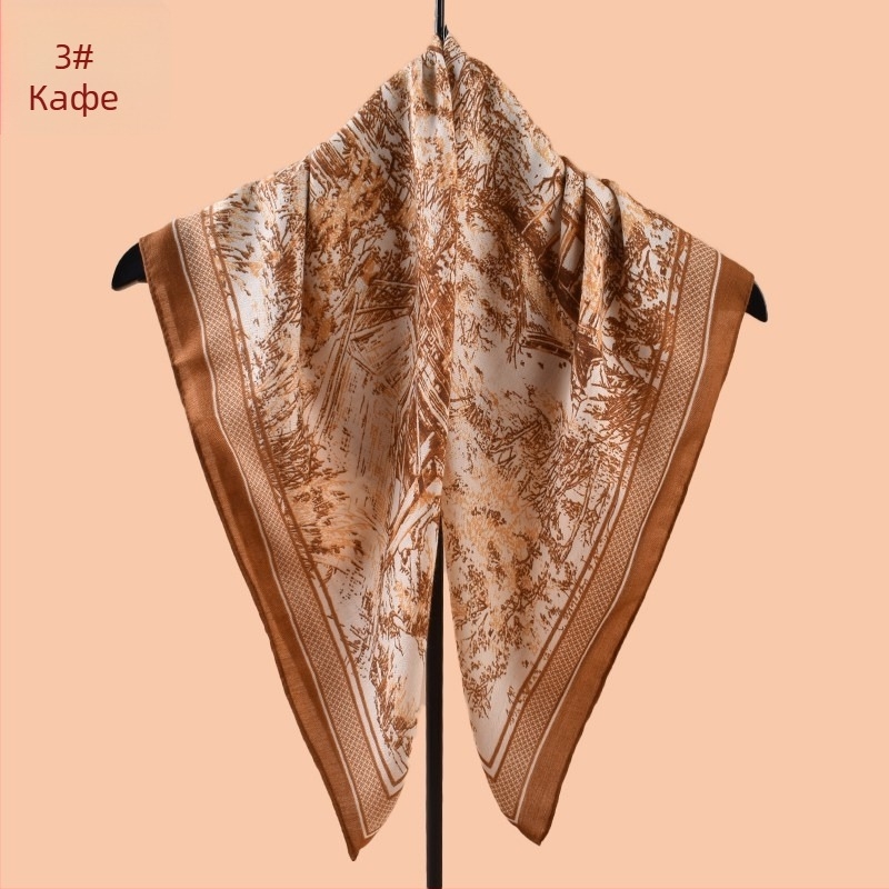 Rz7020 Шал от памук с шарка херингойн и принт в стил артистичен винтидж