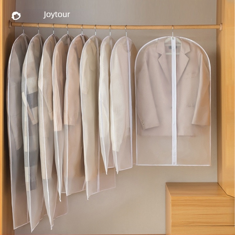 PEVA чанта за прах за дрехи, прозрачна, окачваща, прахозащита и влагозащита, за палта и костюми