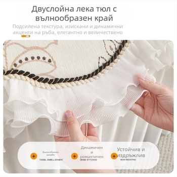 Chenille диван покривка за модулни дивани, кант с Doily дизайн, прост стил, прахозащитна покривка