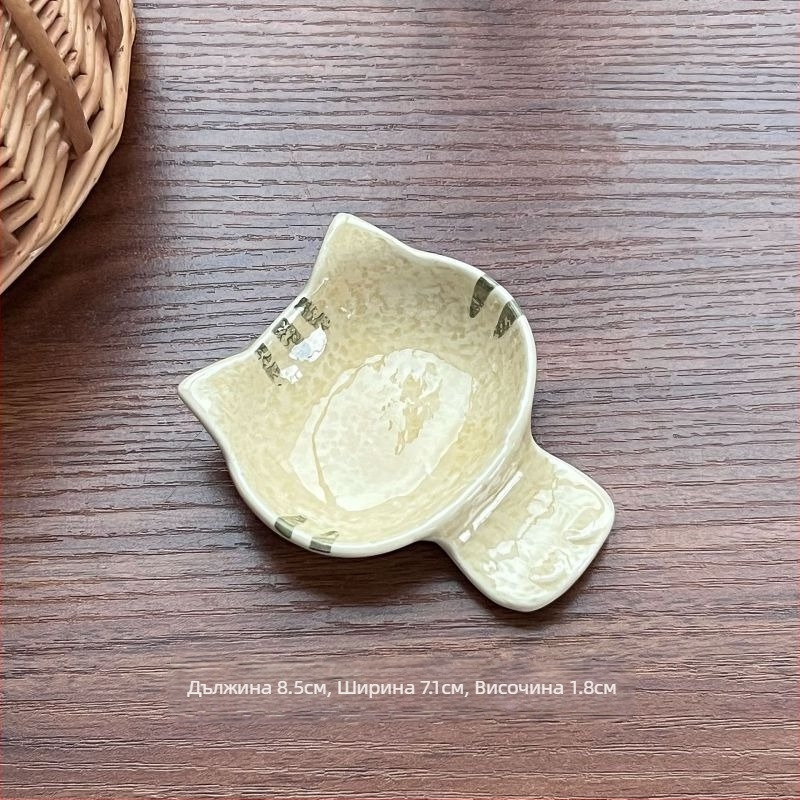 Японски стил керамичен сет съдове за хранене — квадратни купички и чинии, подглазурна декорация, годни за микровълнова печка, йогуртова купичка