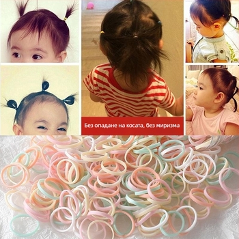 Детска еднократна гумена лента за коса, ръчна изработка, смесен материал, принцес стил