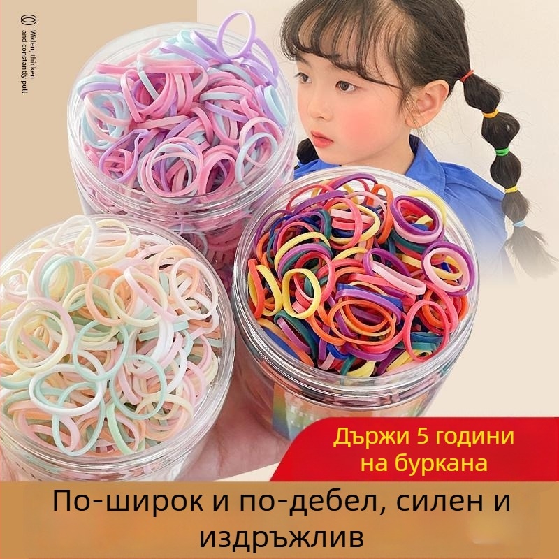 Детска еднократна гумена лента за коса, ръчна изработка, смесен материал, принцес стил